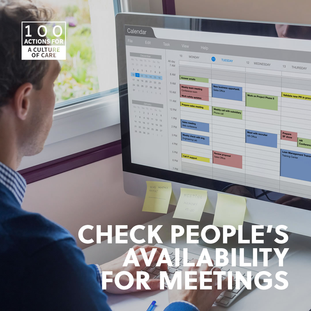 Check people’s availability for meetings