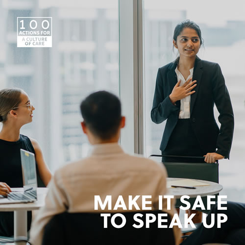 Make it safe to speak up