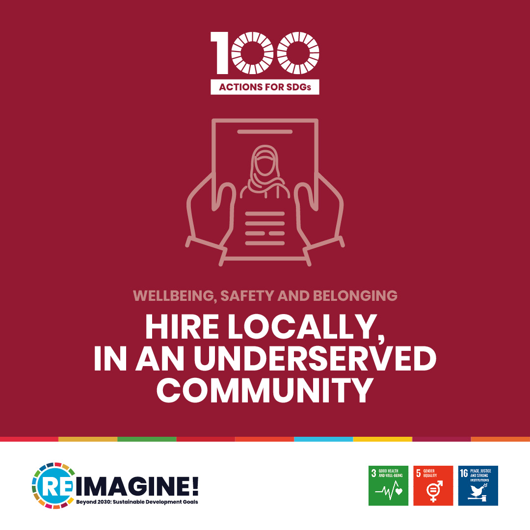 Hire locally, in an underserved community
