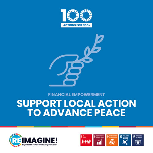 Support local action to advance peace